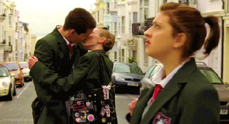 12. Does This Mean You'Ll Feel Awkward Around Me And My Boyfriend From Now On? GIF - Disgusted Thrid Wheel Kiss GIFs