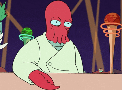 a cartoon character with a red head and a white shirt
