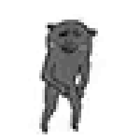 a cartoon monkey is standing with his hands on his hips and smiling .