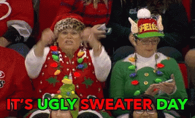 Ugly Sweater Day Christmas Sweater GIF - Ugly Sweater Day Ugly Sweater Christmas Sweater GIFs