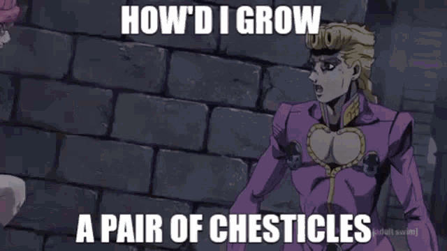 Howd I Grow A Pair Of Chesticles Trish GIF - Howd I Grow A Pair Of Chesticles Trish Golden Wind GIFs