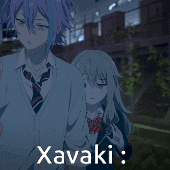 a boy and a girl are standing next to each other with the word xavaki on the bottom