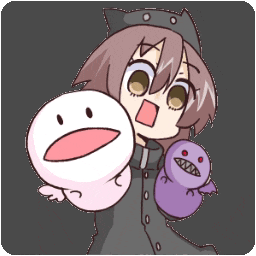 a cartoon of a girl holding a ghost and another ghost