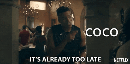 a man is saying it 's already too late in a netflix advertisement