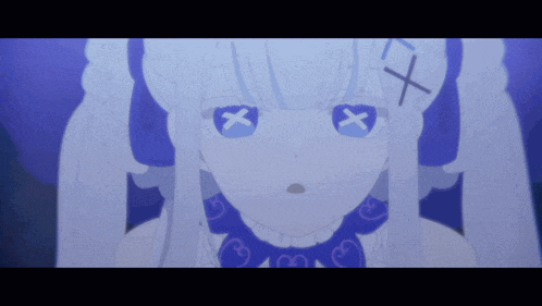 a drawing of a girl with a cross on her head