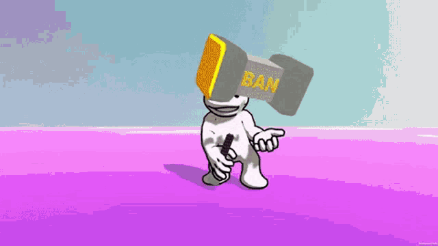 a cartoon character is holding a yellow square with the word bmw on it