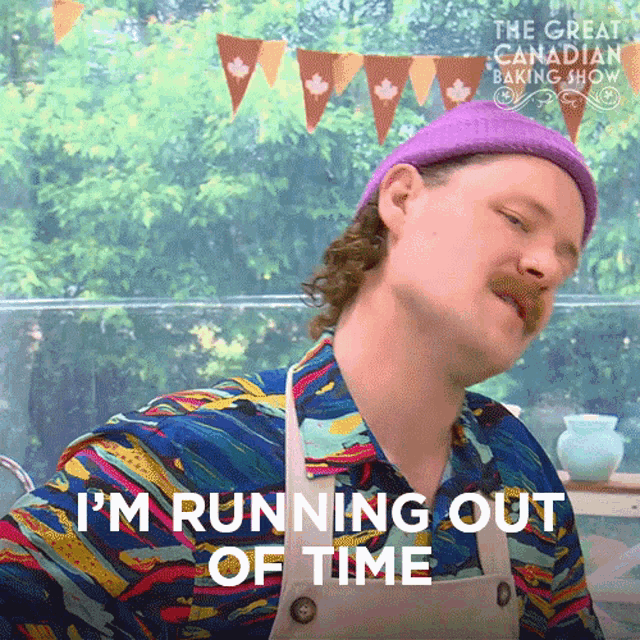 Im Running Out Of Time Nigel GIF - Im Running Out Of Time Nigel The Great Canadian Baking Show GIFs