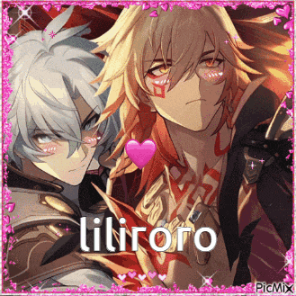a couple of anime characters with the name liliroro on the bottom