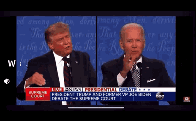 donald trump and joe biden debate the supreme court