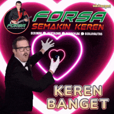 a forsa semakin keren poster with a man in a tuxedo
