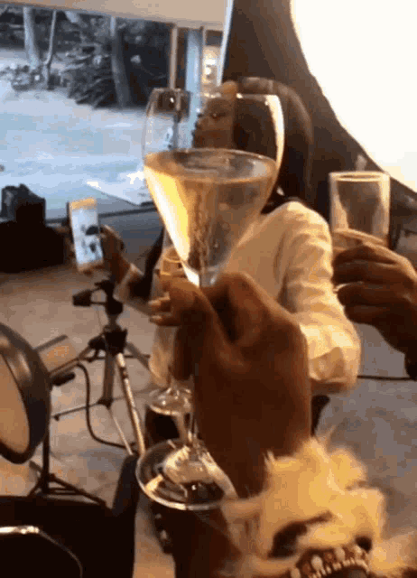 Champagne Cheers GIF - Champagne Cheers Bonang Matheba GIFs