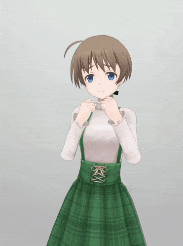 a girl with cat ears is making a heart with her hands