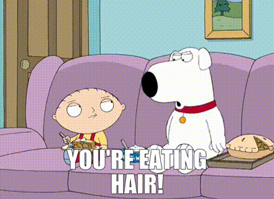 You’re Eating Hair Family Guy GIF - You’re Eating Hair Family Guy Stewie GIFs
