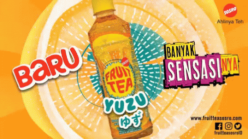 Fruit Tea Yuzu Sosro GIF - Fruit Tea Teh Botol Sosro GIFs