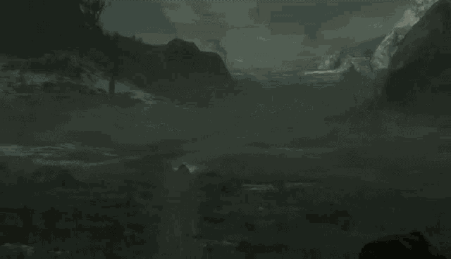 a couple of drones flying over a mountain range