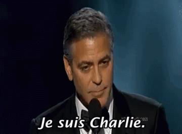 Je Suis Charlie GIF - Je Suis Charlie George Clooney GIFs