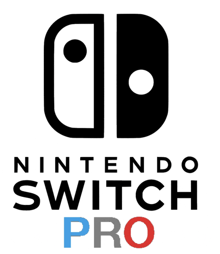 a logo for the nintendo switch pro has a white background