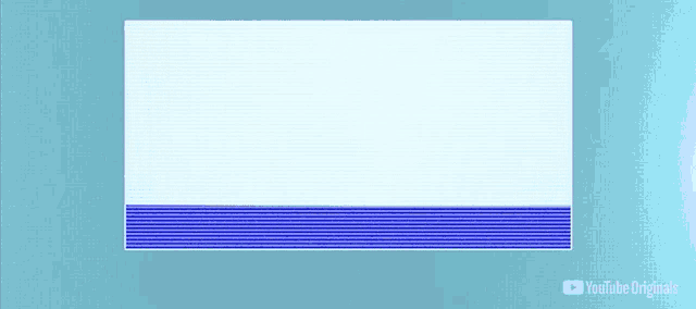 a youtube originals ad with a blue stripe on the bottom