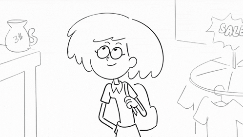 a black and white drawing of a sale sign