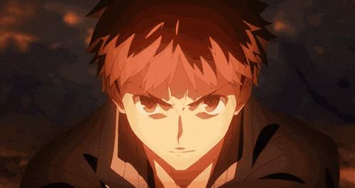 a close up of a person 's face with a lightning bolt behind them