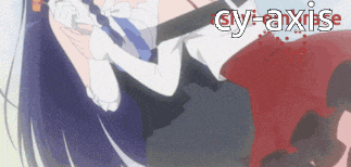a picture of a girl with the word cy-axis written on it