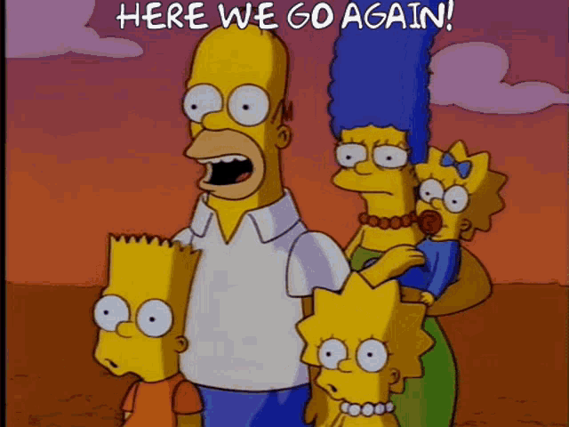 Here We Go Again The Simpsons GIF - Here We Go Again The Simpsons Sideshow Bobs Last Gleaming GIFs