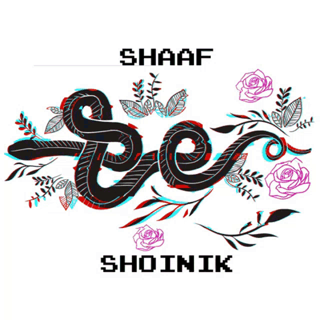 a snake with the name shaaf shoinik on the bottom