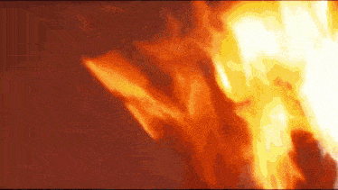 a close up of a fire burning on a dark background