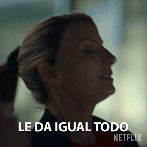a woman 's face is shown in a netflix advertisement