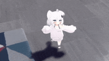 a little girl wearing a white shirt that says steam