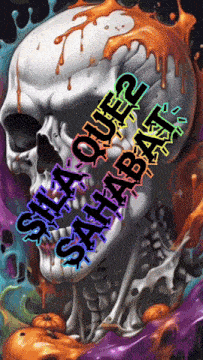 a picture of a skeleton with the words " silla sahabat " on it