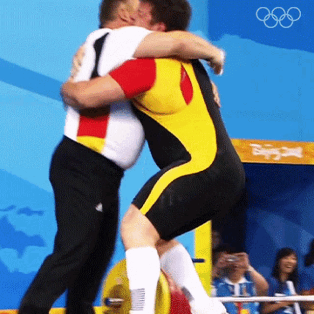Big Hug Matthias Steiner GIF - Big Hug Matthias Steiner International Olympic Committee GIFs