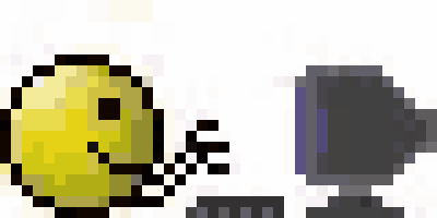 a pixel art illustration of a smiley face and a webcam