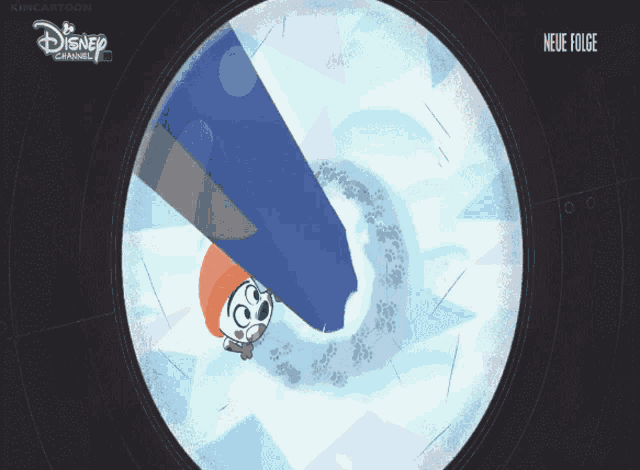 a disney cartoon shows a cartoon character looking through a magnifying glass