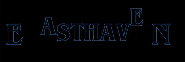 a neon sign that says e asthay n