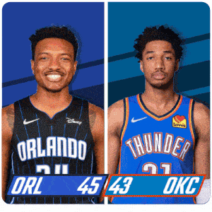 two basketball players from the orlando magic and the oklahoma thunder