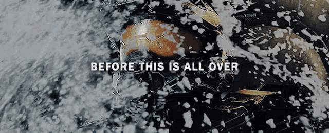 a picture of a person in the water with the words before this is all over