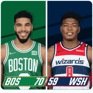 Boston Celtics (70) Vs. Washington Wizards (59) Half-time Break GIF - Nba Basketball Nba 2021 GIFs