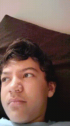 a close up of a person 's face with a grid pattern on it