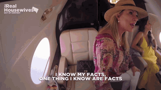 a real housewives ad shows two women on a plane