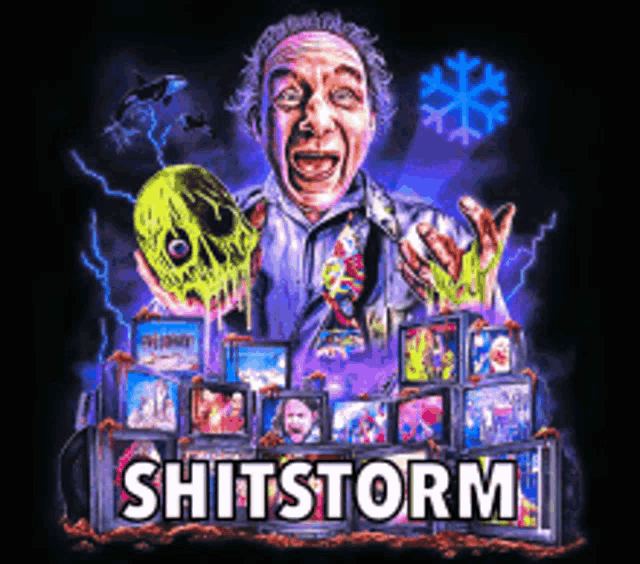 a poster for a movie called shitstorm