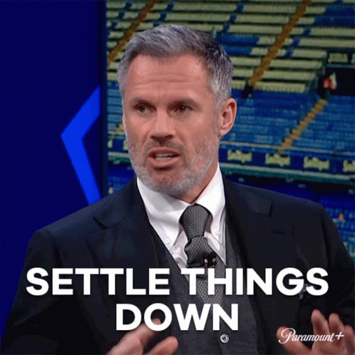 Settle Things Down Jamie Carragher GIF - Settle Things Down Jamie Carragher Champions League GIFs
