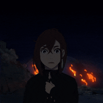 a cartoon drawing of a girl with a light coming from behind her
