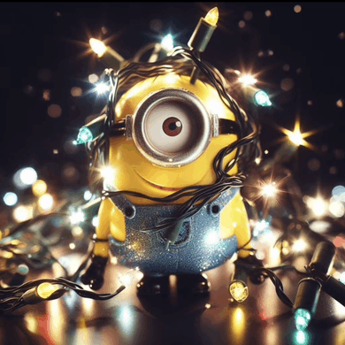 Minions Glitter GIF - Minions Glitter Christmas GIFs