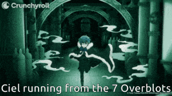 a poster for ciel running from the 7 overblots