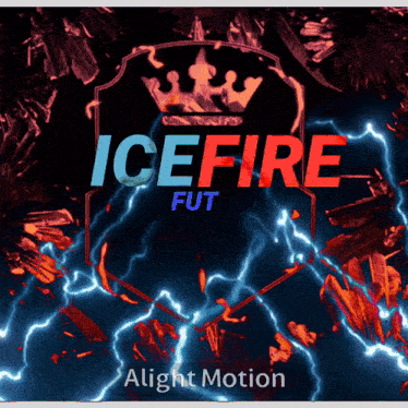 a poster for icefire fut with a crown on top