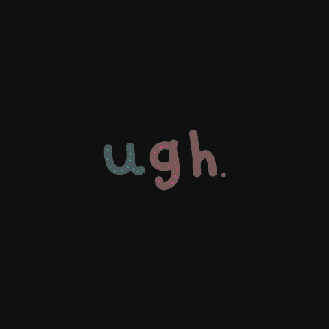 a black background with the word ugh in neon colors