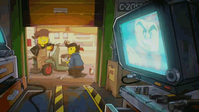 a cartoon scene with a sign that says c-20