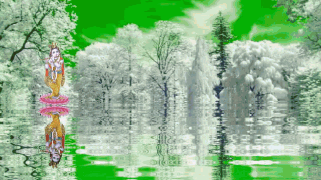 Lord Krishna Water GIF - Lord Krishna Water Reflection GIFs