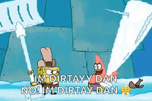spongebob and patrick from spongebob squarepants are standing next to each other
